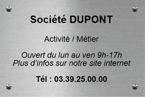 Que faut-il inscrire sur une plaque professionnelle ?