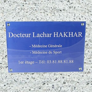 Plaque professionnelle...