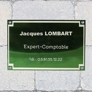 Plaque de société professionnelle en aluminium