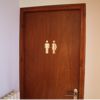 Sticker miroir toilettes homme femme