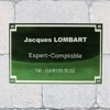 Plaque professionnelle aluminium